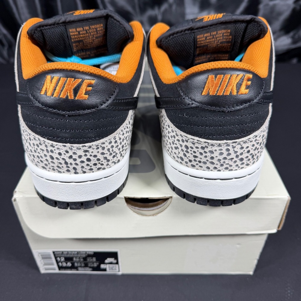 Nike SB Dunk Low Pro Phantom Black Monarch Safari Print FZ1233-002 Mens 12 - Picture 4 of 14